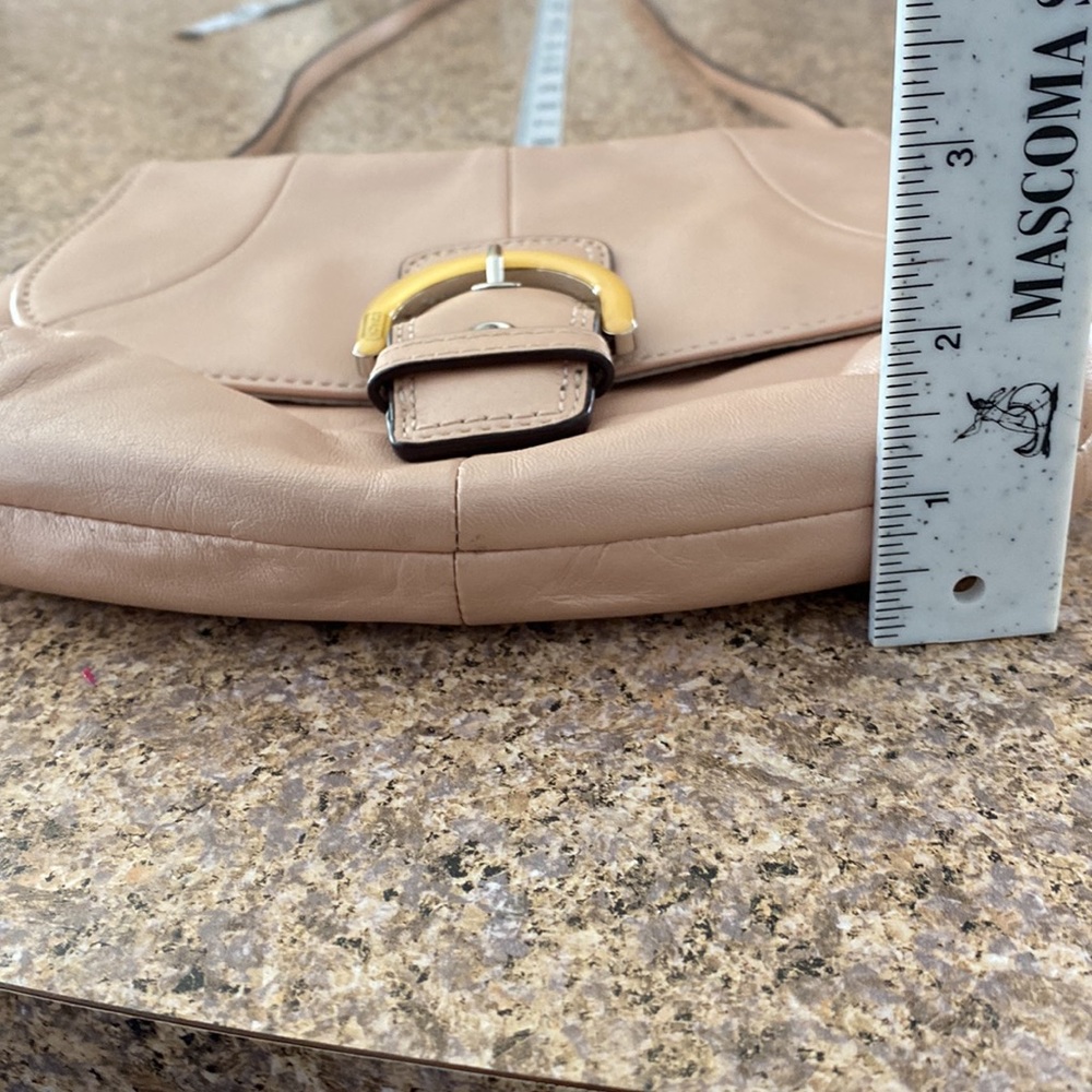 Coach Crossbody Leather Bag Pink Silver Toned Hardware Small Purse - Picture 15 of 17